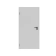 Дверь противопожарная металлическая ДПР-Олимп-01/30К сплошная, угловая коробка (950х2075), без порога, левая, RAL7035